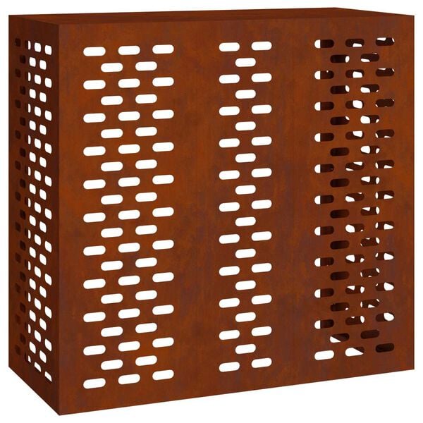 vidaXL Air Conditioner Cover Rusten 110 x 50 x 105 cm Cortenst&aring;l