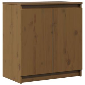 vidaXL skab 60x36x65 cm massivt fyrretr&aelig; gyldenbrun
