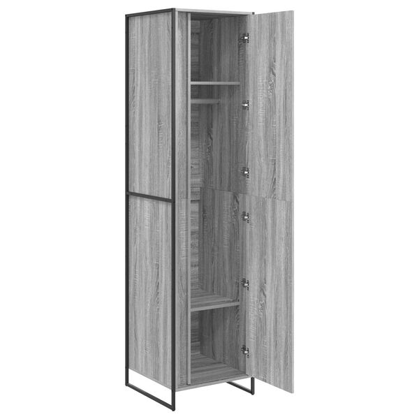 vidaXL Warderobe 2 pcs Gr&aring; Sonoma 50 x 50 x 200 cm Konstrueret tr&aelig;