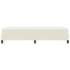 vidaXL Sengestel med madras Creme 80 x 200 cm Stof