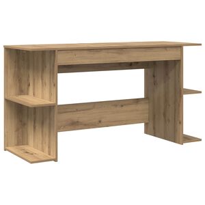 vidaXL Bord med hylde artisan eg 140 x 50 x 75 cm Konstrueret tr&aelig;