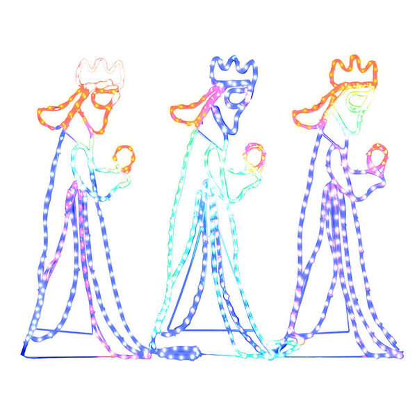 vidaXL de tre vise m&aelig;nd julefigur 504 LED'er 99,5x45,5 cm