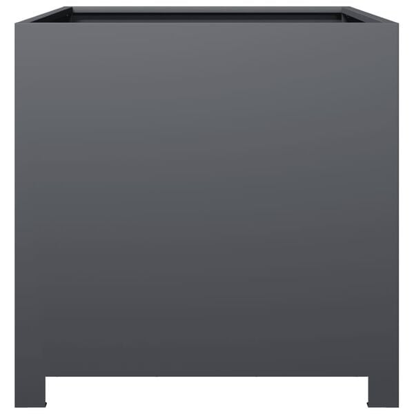 vidaXL plantekrukke 50x50x50 cm st&aring;l hvid