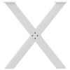 vidaXL spisebordsben X-formet 2 stk. hvid 70 x (72-73) cm st&aring;l