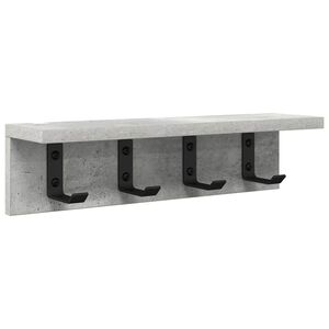 vidaXL V&aelig;gmonteret Jakkeholder Beton Gr&aring; 40 x 10,5 x 10,5 cm
