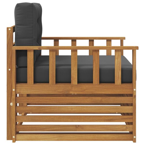 vidaXL Udend&oslash;rs sofagruppe Soli Akacietr&aelig; og polyester Naturfarvet