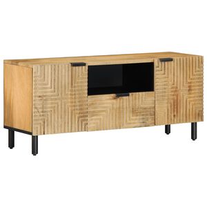 vidaXL tv-bord 105x33x46cm massivt mangotr&aelig; brun