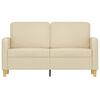 vidaXL 2-personers sofa 120 cm stof cremefarvet