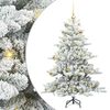 vidaXL Kunstigt Hinged Juletr&aelig; med 150 LED'er Hvid 150 cm PVC og St&aring;l
