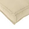 vidaXL Pude 4 pcs Beige 40 x 40 x 8 cm Oxford stof
