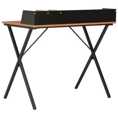 vidaXL skrivebord 80 x 50 x 84 cm sort og brun