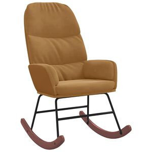 vidaXL gyngestol fl&oslash;jl brun