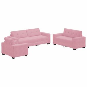 vidaXL Sofa S&aelig;t 3 pcs Lyser&oslash;d 221 x 80 x 80 cm Fl&oslash;jl
