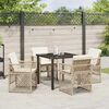 vidaXL Have Spisebordss&aelig;t 5 pcs Beige polyrattan