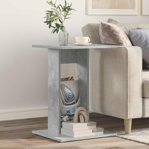 vidaXL Sidebord Beton Gr&aring; 45 x 40 x 62,5 cm Konstrueret tr&aelig;