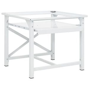 vidaXL sokkel til vaskemaskine med udtr&aelig;kshylder hvid