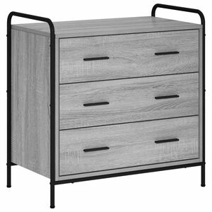 vidaXL Skuffeskab Gr&aring; Sonoma 70 x 39,5 x 71 cm Konstrueret tr&aelig;