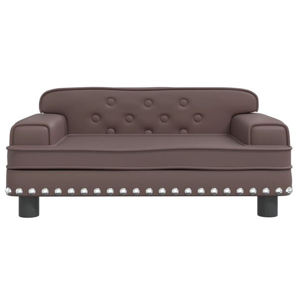 vidaXL sofa til børn 70x45x30 cm kunstlæder brun