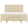 vidaXL Box spring seng med madras Creme 180 x 200 cm Stof
