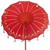 vidaXL Balinesisk parasol med base R&oslash;d 185 x 185 x 260 cm