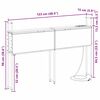 vidaXL Opbevaringshovedgavl med Opladningsstation Brun eg 120 cm