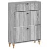 vidaXL Sko skab ALKMAAR 78 x 24 x 103 cm Konstrueret tr&aelig; Gr&aring; Sonoma