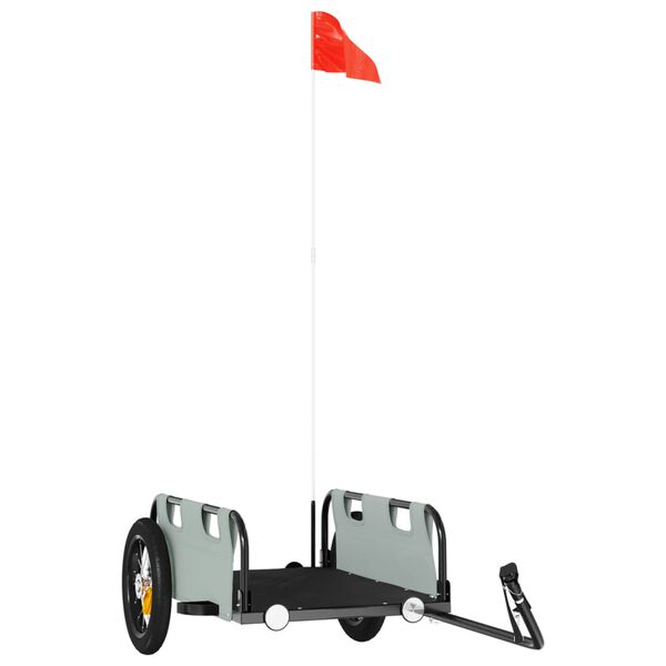 vidaXL cykeltrailer oxfordstof og jern grå