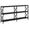 vidaXL Konsolbord Sort eg 156 x 28 x 80,5 cm Konstrueret tr&aelig;