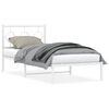 vidaXL sengeramme med sengegavl 90x200 cm metal hvid