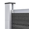vidaXL hegnspanelsæt 965x(105-186) cm WPC sort