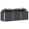 vidaXL Plantekasse Antracit 240 x 80 x 75 cm St&aring;l