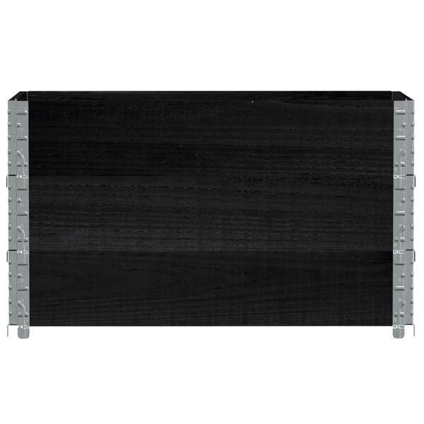 vidaXL pallerammer 3 stk. 100x50 cm massivt fyrretr&aelig; sort