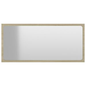 vidaXL badev&aelig;relsesspejl 80x1,5x37 cm sp&aring;nplade sonoma-eg