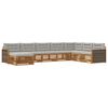 vidaXL Udend&oslash;rs sofagruppe 8 stk. Naturfarvet og lysegr&aring;