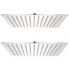 vidaXL brusehoved rainshower-funktion 2 stk. rustfrit stål 25 x 25 cm