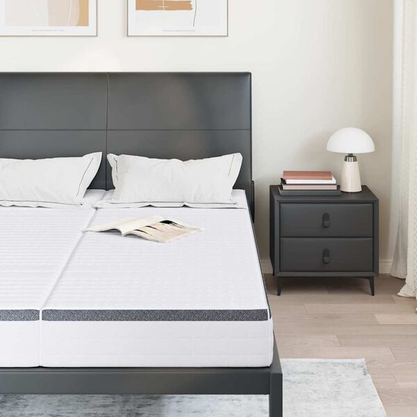 vidaXL Madras 2 pcs Hvid og Gr&aring; 80 x 200 cm Bonell Fjedre