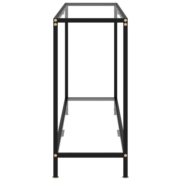 vidaXL konsolbord 160x35x75 cm h&aelig;rdet glas transparent