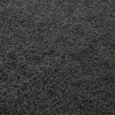 vidaXL shaggy gulvtæppe 120x170 cm høje luv antracitgrå