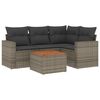 vidaXL sofas&aelig;t 5 dele med hynder polyrattan gr&aring;