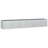 vidaXL h&oslash;jbed 480x80x77 cm galvaniseret st&aring;l s&oslash;lvfarvet