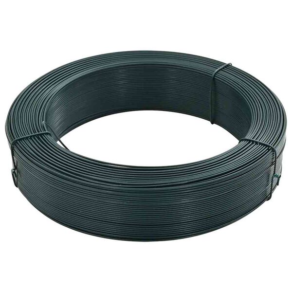 vidaXL hegnsbindetr&aring;d 250 m 0,9/1,4 mm st&aring;l sortgr&oslash;n