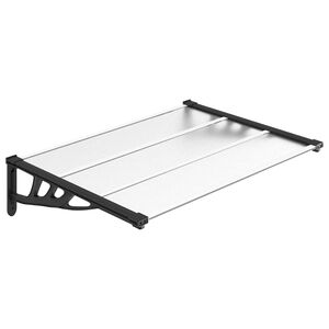 vidaXL d&oslash;rbaldakin 122x90 cm polycarbonat sort og transparent