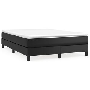 vidaXL Boxspring sengeramme 140x190 cm kunstl&aelig;der sort