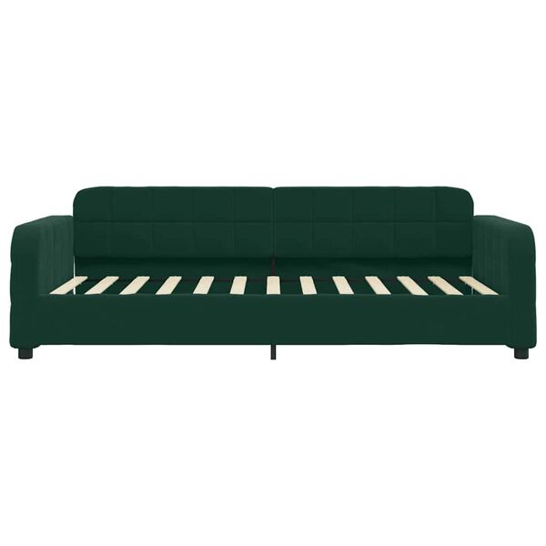 vidaXL daybed med madras 80x200 cm velour m&oslash;rkegr&oslash;n