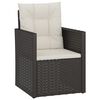 vidaXL havestol med hynder polyrattan sort