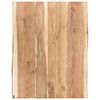 vidaXL bordplade 80x(50-60)x3,8 cm massivt akacietr&aelig;