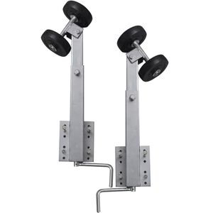 vidaXL st&aelig;vnst&oslash;ttes&aelig;t med dobbelthjul til b&aring;dtrailer 2 stk. 59-84 cm