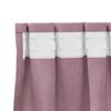 vidaXL M&oslash;rkl&aelig;gningsgardiner 2 pcs M&oslash;rk pink 140 x 140 cm Fl&oslash;jl