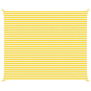 vidaXL Solskygge sejl Gul og Hvid 6 x 5 m 100% polyester Oxford