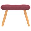 vidaXL lænestol med fodskammel stof vinrød